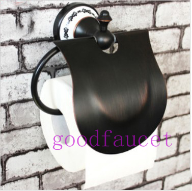 Oil Rubbed Bronze waterproof roll holder bathroom wall mounted tissue box toilet paper holder bathroom accessories