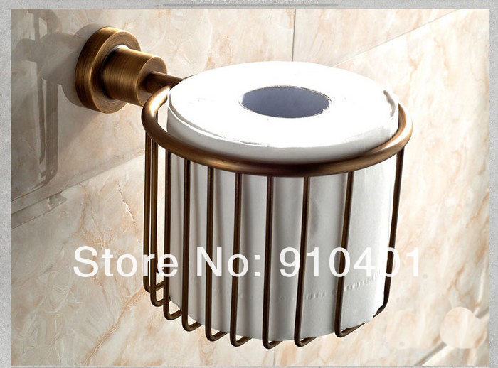 Wholesale And Retail Promotion Antique Bronze Toilet Paper Basket Holder Cosmetic Shower Caddy Storage Holder