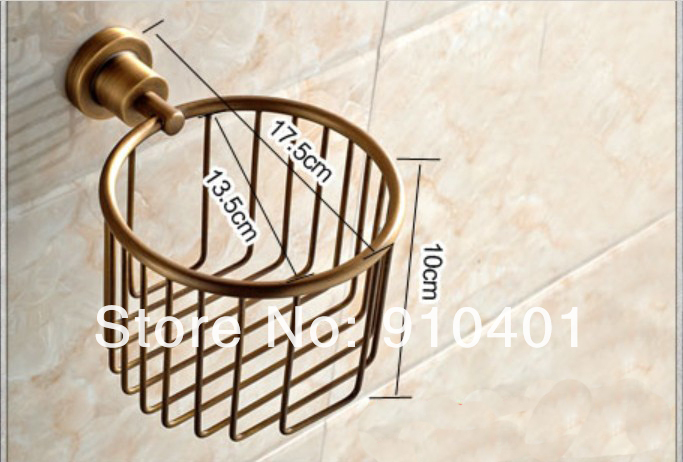 Wholesale And Retail Promotion Antique Bronze Toilet Paper Basket Holder Cosmetic Shower Caddy Storage Holder