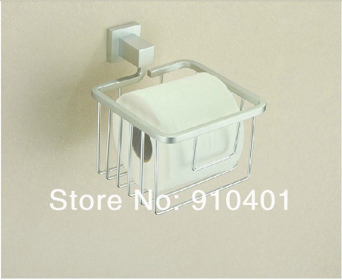 Wholesale And Retail Promotion Bathroom Wall Mounted Aluminum Storage Holder Toilet Paper Holder Tissue Basket