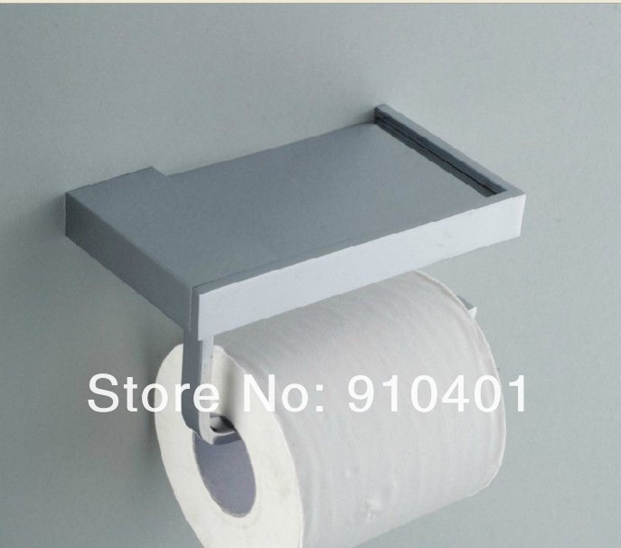 Wholesale And Retail Promotion Chrome Brass Wall Mount Multifunction Bathroom Toilet Paper Hoder W/Spare Plate