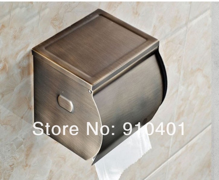 Wholesale And Retail Promotion Euro Style Antique Brass Wall Mounted Toilet Paper Holder Waterproof Paper Box