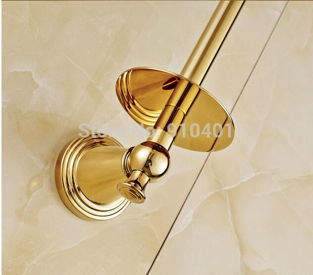 Wholesale And Retail Promotion Luxury Golden Brass Bathroom Wall Mounted Toilet Paper Holder Tissue Bar Holder