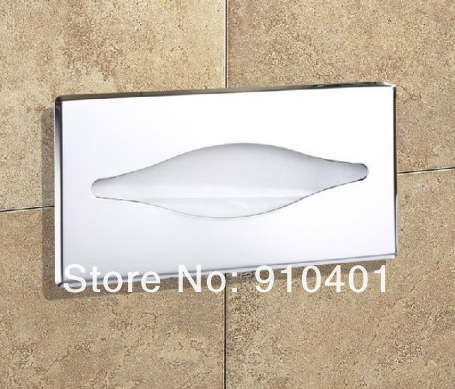 Wholesale And Retail Promotion Modern Inwall Polished Chrome Brass Toilet Paper Holder Tissue Box Wall Mounted