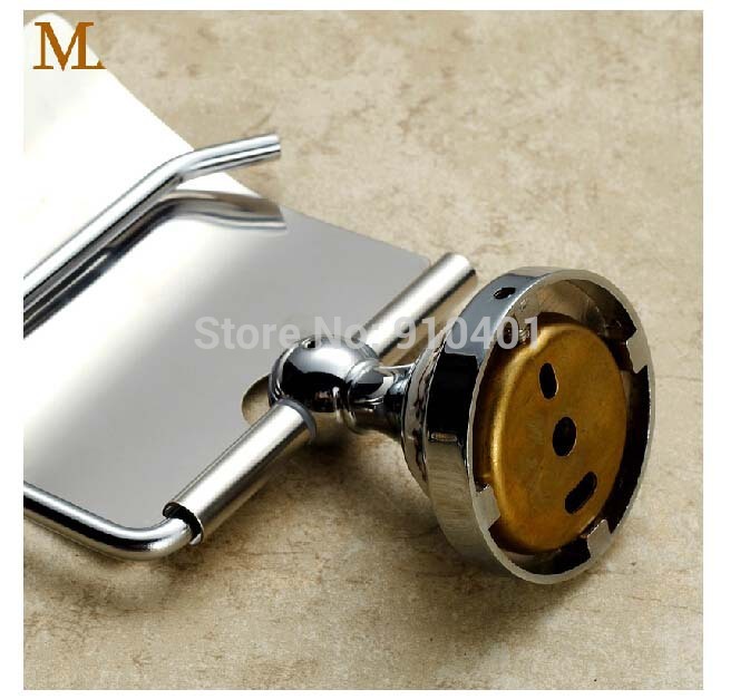 Wholesale And Retail Promotion NEW Ceramic Chrome Brass Wall Mounted Toilet Paper Holder Waterproof Tissue Bar