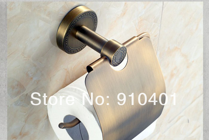 Wholesale And Retail Promotion NEW Wall Mounted Antique Brass Toilet Paper Holder Bathroom Roll Tissue Holder