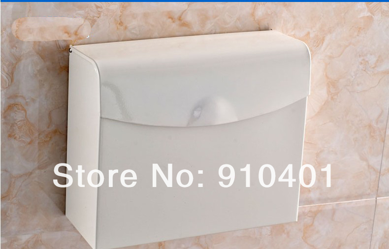 Wholesale And Retail Promotion White Painting Wall Mounted Toilet Paper Holder Toilet Paper Box