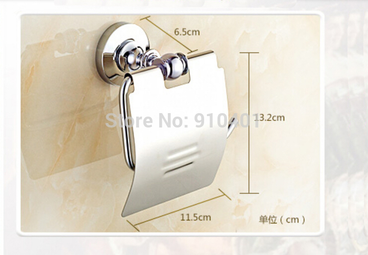 Wholesale And Retail PromotionNEW Bathroom Chrome Brass Wall Mounted Toilet Paper Holder Tissue Bar With Cover