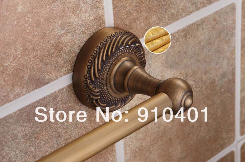 Wholesale And Retail Promotion   NEW Luxury Wall Mounted Bathroom Towel Bar Classic Carved Base Towel Bar Holder