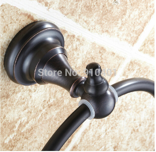 Wholesale And Retail Promotion Bathroom Oil Rubbed Bronze Wall Mounted Towel Rack Holder Round Towel Bar Hanger