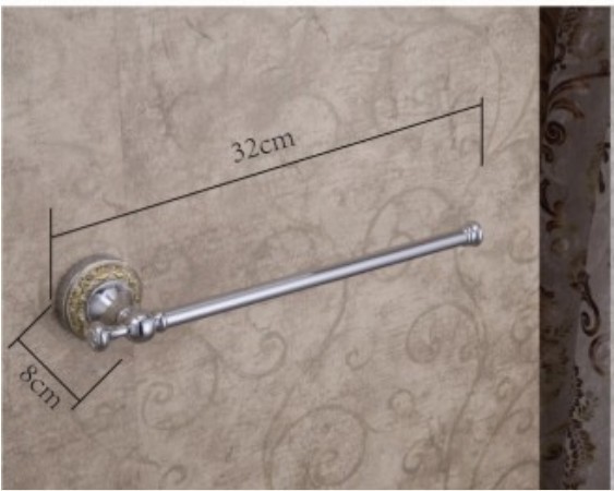 Wholesale And Retail Promotion Euro Style Classic Flower Base Wall Mounted Bathroom Towel Bar Chrome Finish Bar