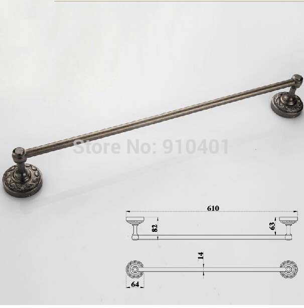 Wholesale And Retail Promotion Luxury Antique Style Bathroom Wall Mounted Towel Rack Holder Single Towel Bar