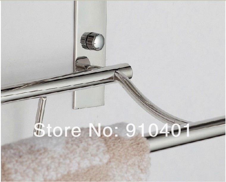 Wholesale And Retail Promotion  Luxury Brushed Nickel Bath Brass Towel Rack Holder Towel Shelf With Towel Bar