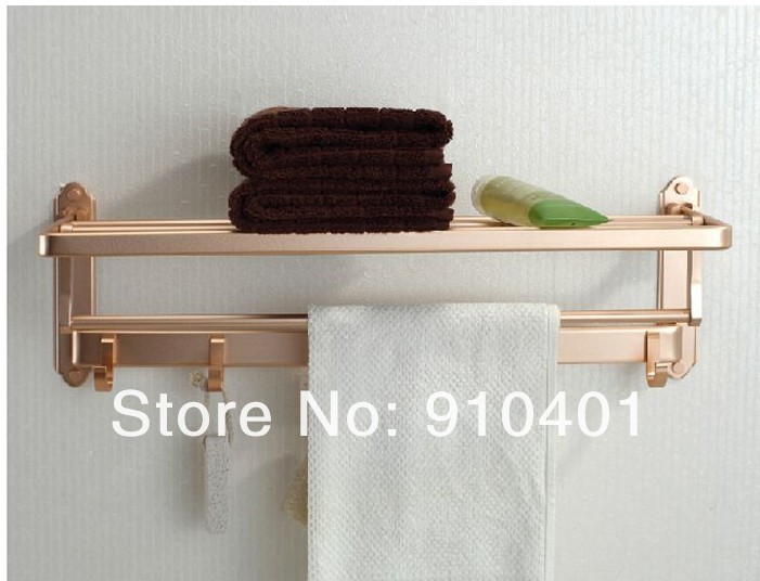 Wholesale And Retail Promotion Luxury Rose Red Wall Mounted Clothes Towel Racks Shelf Towel Holder Aluminium