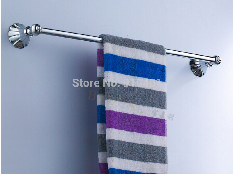 Wholesale And Retail Promotion NEW Bathroom Hotel Chrome Brass Towel Rack Holder Single Towel Bar Wall Mounted