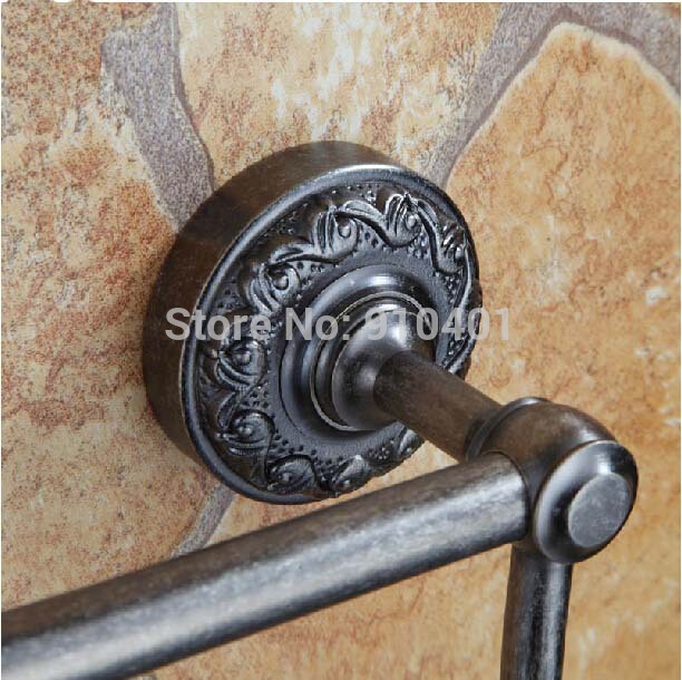 Wholesale And Retail Promotion NEW Luxury Wall Mounted Bathroom Hotel Towel Rack Holder Dual Towel Bars Antique