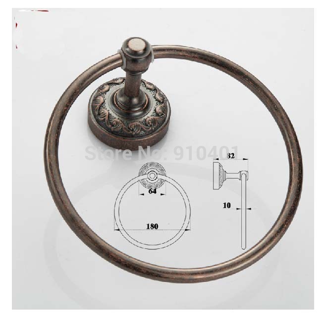 Wholesale And Retail Promotion NEW Modern Bathroom Brass Wall Mounted Towel Ring Towel Holder Oil Rubbed Bronze