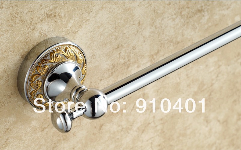 Wholesale And Retail Promotion NEW Modern Chrome Brass Wall Mounted Towel Bar Holder Bathroom Towel Ring Holder