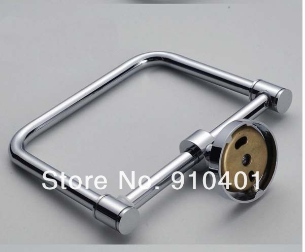 Wholesale And Retail Promotion Polished Chrome Brass Wall Mounted Towel Rack Square Towel Ring Towel Bar Holder