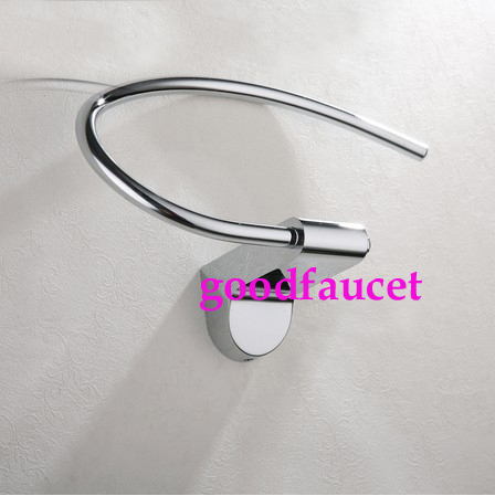 hot sale Wall mounted robe hooks chrome finish stainless steel towel hook bathroom accessories semi-circle style