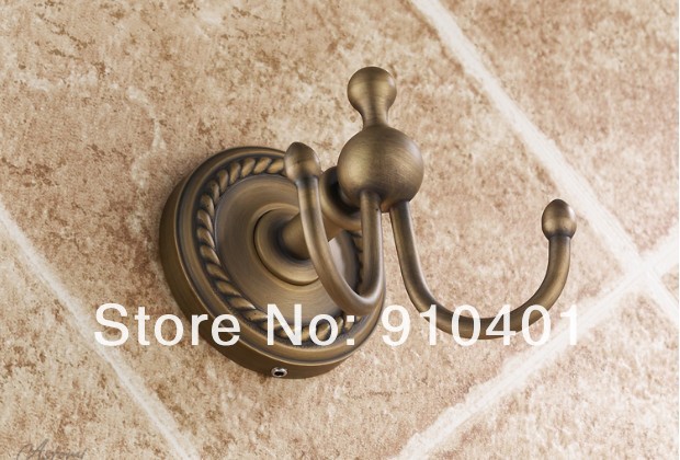 luxury lovely home bath Antique brass clothes coat& hat &towl hook wall mount classic style