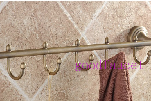 luxury wall mount  Multi-function Bathroom hook 5 Hooks Rack Hanger Hats /clothes /towel /antique bronze finish