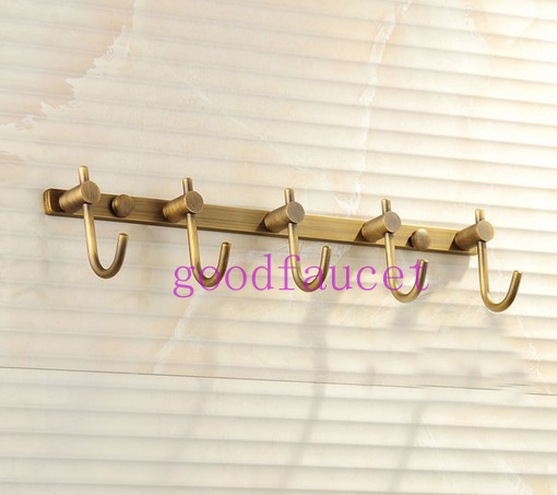 wall mounted  Multi-function Bathroom hooks Rack Hanger Hats /clothes /towel /antique bronze finish
