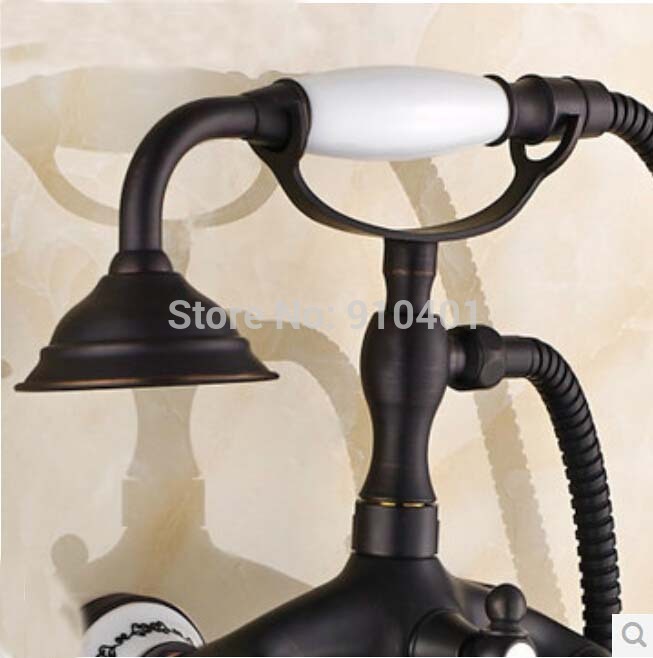 Wholesale And Retail Promotion Ceramic Clawfoot Bathroom Tub Faucet Wall Mounted Mixer Tap Oil Rubbed Bronze