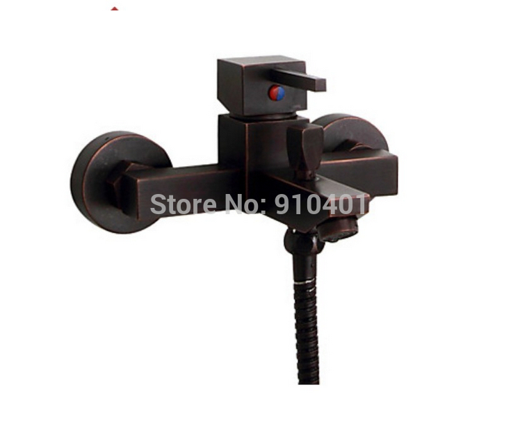 Wholesale And Retail Promotion NEW Oil Rubbed Bronze Wall Mounted Bathroom Tub Faucet Single Handle Hand Shower