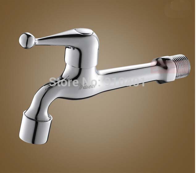 Wholesale And Retail Promotion Bathroom Wall Mounted Long Spout Sink Faucet Mop Pool Sink Cold Water Faucet Tap