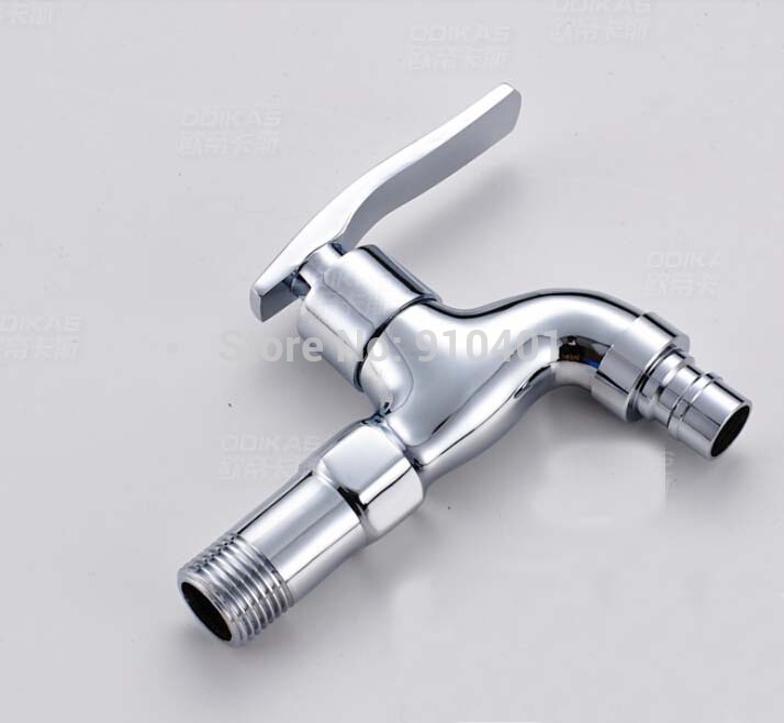 Wholesale And Retail Promotion  Chrome Brass Mop Pool Water Faucet Washing Machine Cold Water Tap