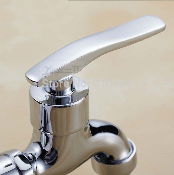 Wholesale And Retail Promotion Chrome Brass Washing Machin Faucet Mop Pool Sink Cold Water Tap