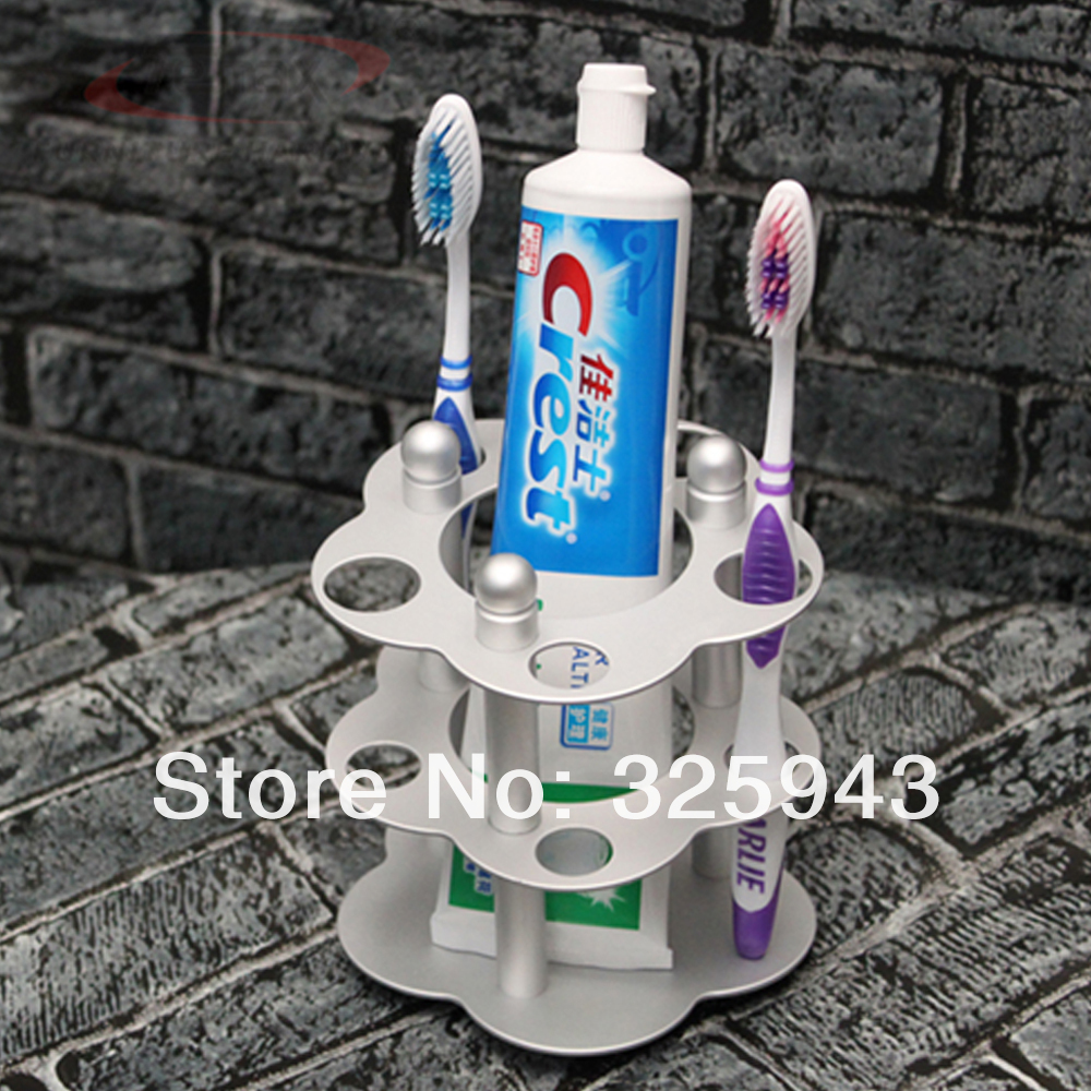 Free Shipping Space Santin Aluminum Toothbrush Holder Stand Dryer Anti-rust for Toothpaste Place Washroom Bathroom Accesories