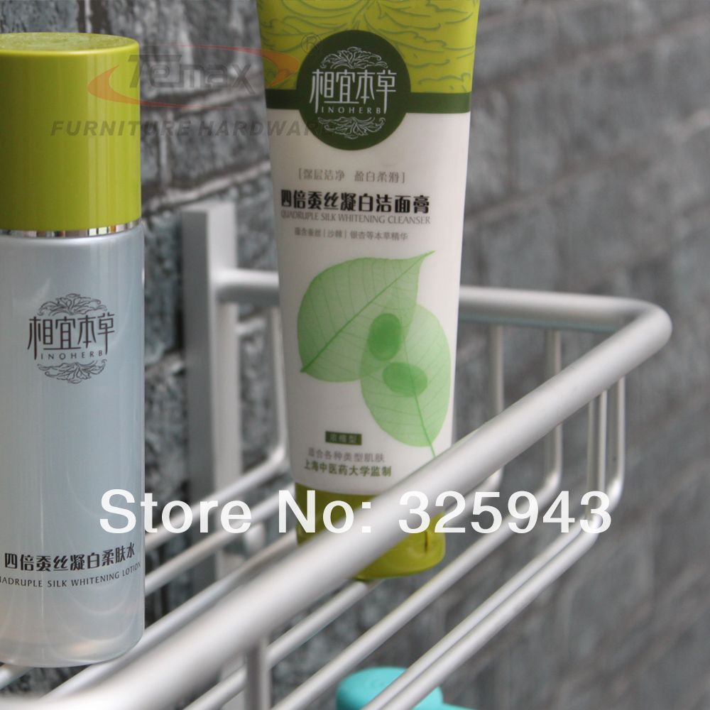 New space aluminum towel washing Shower Basket Bar rack rail for bathroom shelves hotel washroom