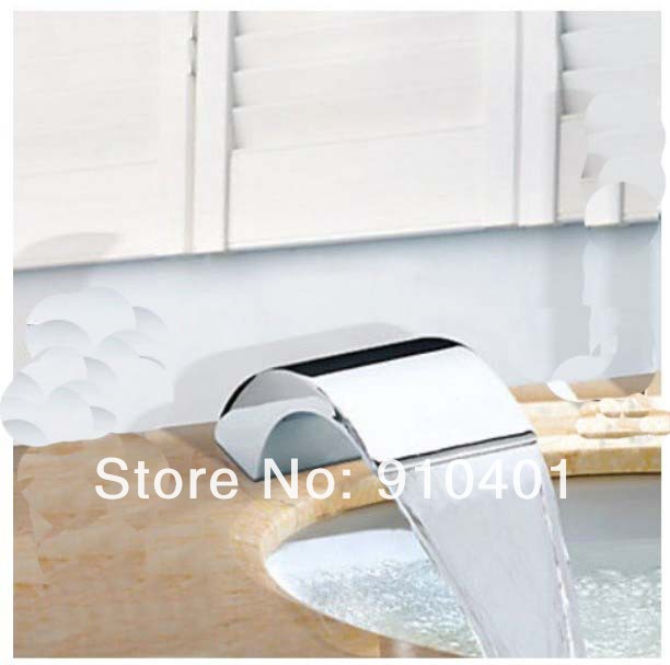 Wholesale And Retail Promotion Chrome Brass Deck Mounted Waterfall Bathroom Tub Faucet Spout Replacement Faucet
