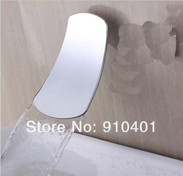 Wholesale And Retail Promotion  Chrome Brass Wall Mounted Bathroom Faucet Spout Waterfall Tub Mixer Replacement