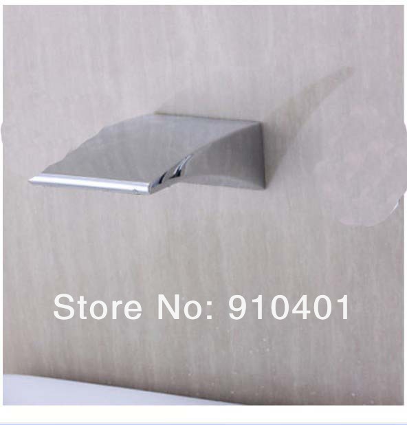 Wholesale And Retail Promotion  NEW Chrome Brass Modern Style Bathroom Faucet Spout Wall Mounted Tub Replacement