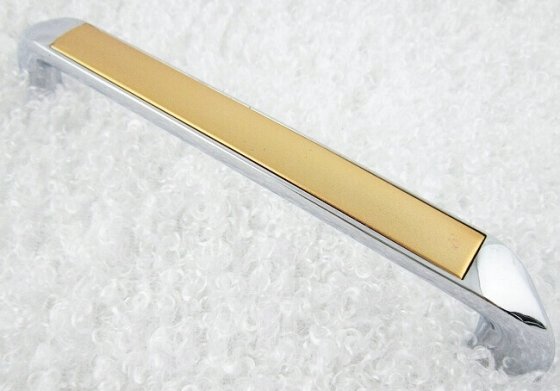 Bath Kitchen Cabinet Handle Brushed Zinc Alloy  (C.C.:128mm,Length:140mm)