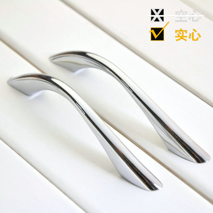 New Style 8pcs S styleshaped ultra light silver line of modern handle handle contracted foreign trade cabinet handle