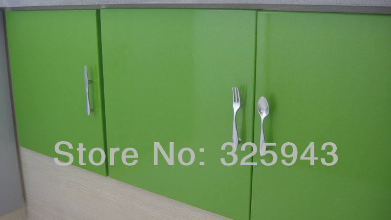 2pcs New Creative Spoon Knife Fork Kitchen Cabinet Cupboard Handles Closet Dresser Drawer Pulls