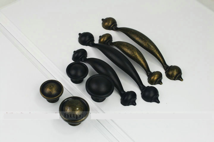 128mm New Arrival black color furniture handles and knobs for kitchen Cabinet dresser wardrobe knobs