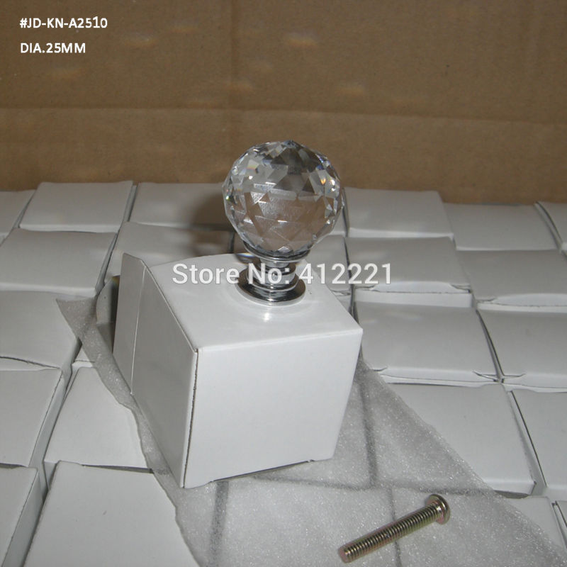 - 2pcs/lot New Products 50 mm k9 Crystal Triangle Cut Faces Ball Big Knob for furniture handle & Knob In Gold base