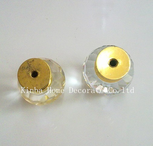 D28.7mm Free Shipping pure copper base crystal glass cabinet knobs for furniture kitchen cabinet dresser drawer knobs