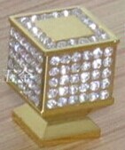 L30xW30xH40 Crystal Glass Diamond Golden Cabinet Closet  Drawer Knob and Handle wardrobe pulls
