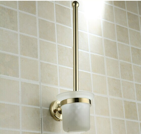 golden plating toile brush holder toile holder bathroom fittings bathroom accessories