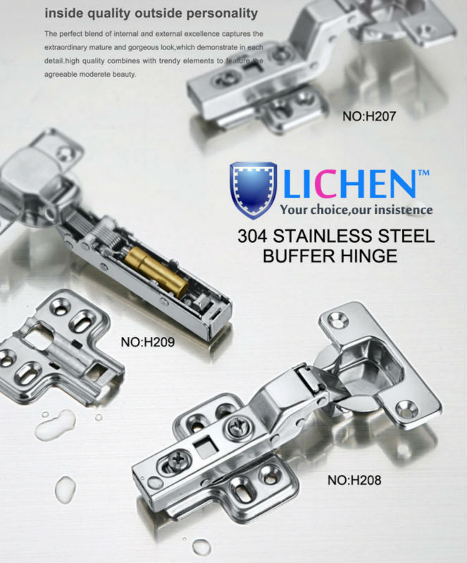 (4 pieces/lot)LICHEN105 Degree 304 stainless steel Embed Hinges Soft-close Hinges Cabinet Cupboard Hinges