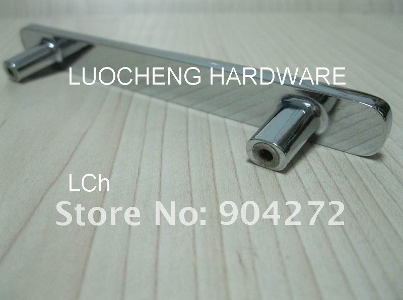 30PCS/ LOT NEWLY-DESIGNED 135 MM CLEAR CRYSTAL HANDLE WITH ALUMINIUM ALLOY CHROME METAL PART