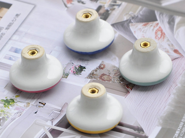 5pcs 38mm Country Style Garden White Kitchen Cabinet Knobs Ceramic Drawer Pulls Furniture Porcelain Handle