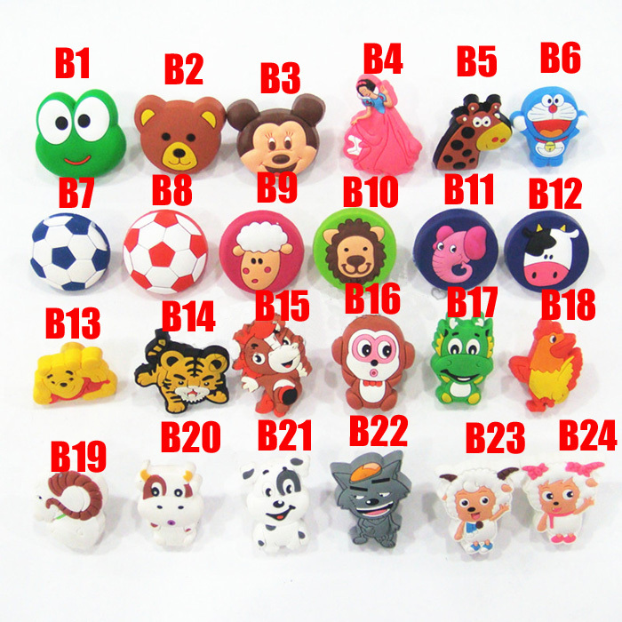 Best Quality European Cute non-toxic eco Soft Rubber PVC Cartoon Cabinet Wardrobe Drawer Pull Handle knob for Child Room