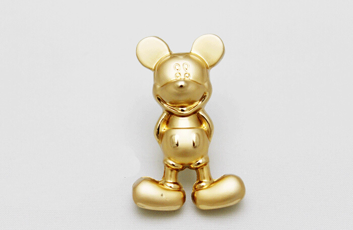 Cute Mouse Gold Cartoon children's room Furniture Handle Cabinet Cupboard Wardrobe Door Knob Drawer Pull Knobs